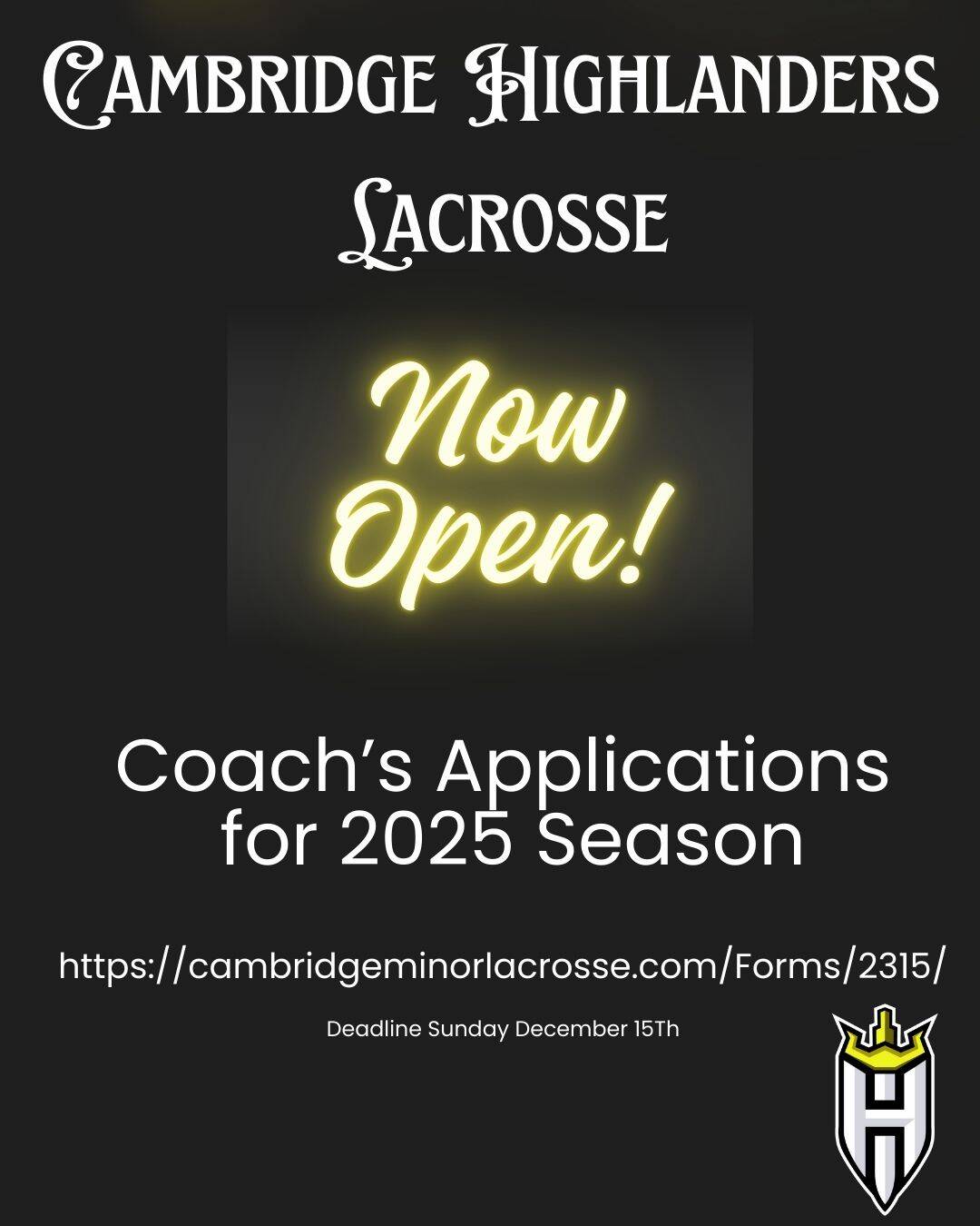 COACHING APPLICATIONS 2025