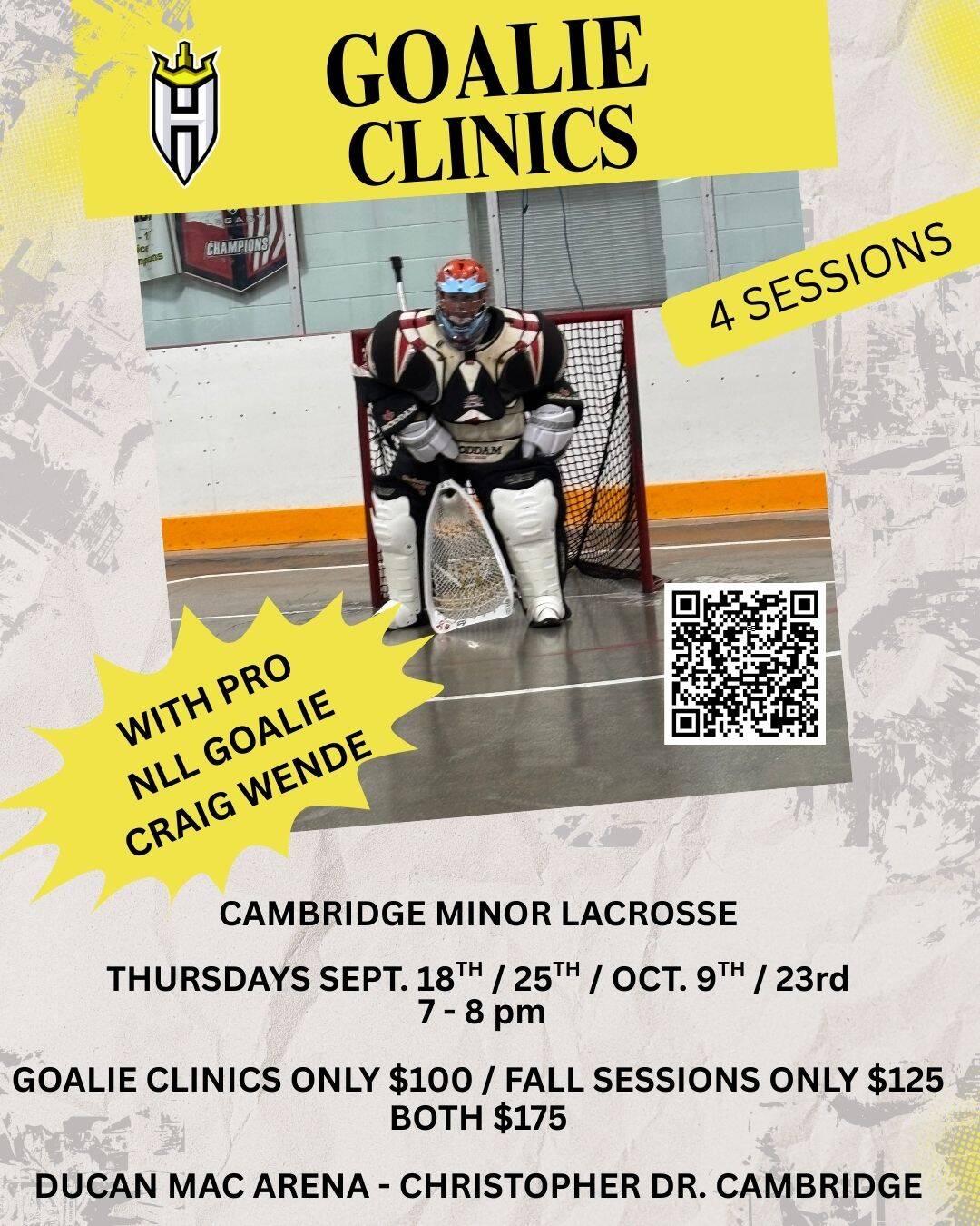 fall goalie clinic