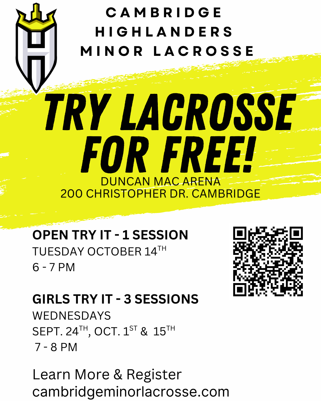 try lacrosse fall 2025