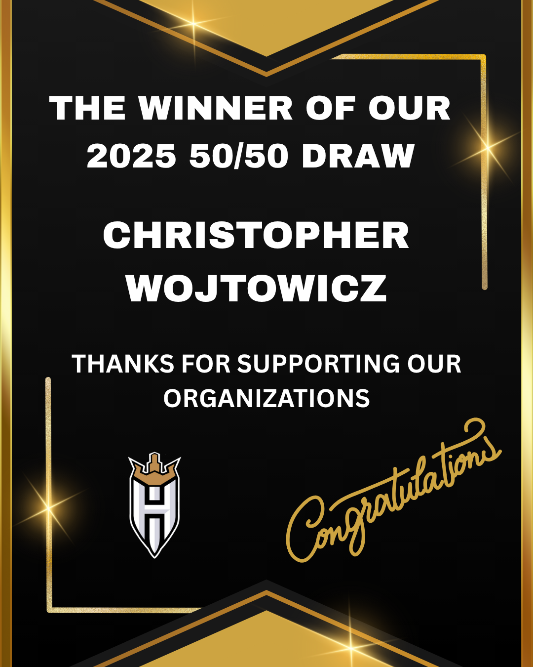 JR B 2025 50/50 DRAW 2025 WINNER